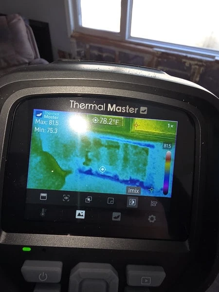 Interior thermal moisture scan
